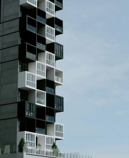 white and black concrete building